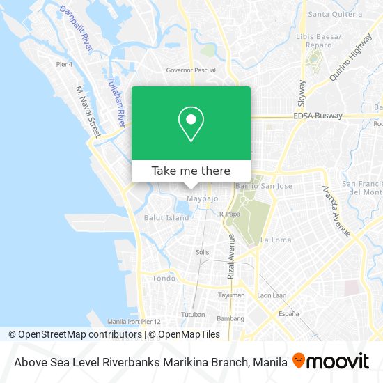 Above Sea Level Riverbanks Marikina Branch map