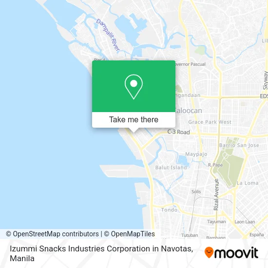 Izummi Snacks Industries Corporation in Navotas map