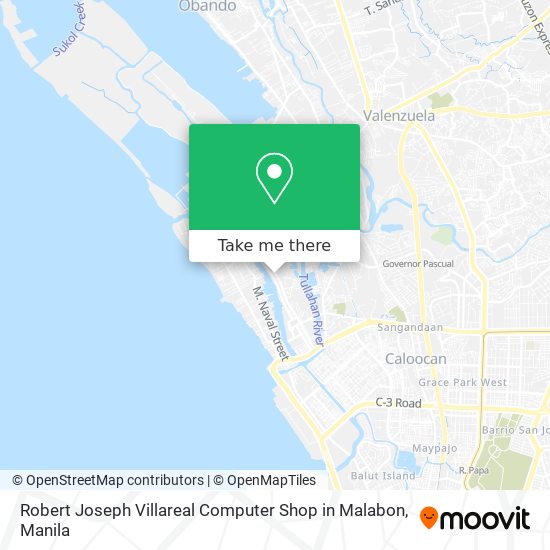 Robert Joseph Villareal Computer Shop in Malabon map