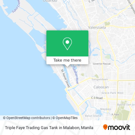 Triple Faye Trading Gas Tank in Malabon map