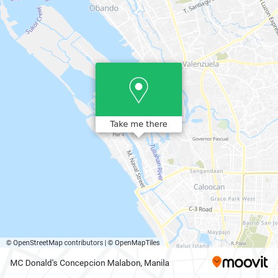 MC Donald's Concepcion Malabon map