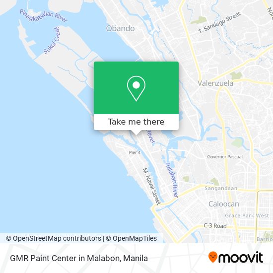 GMR Paint Center in Malabon map