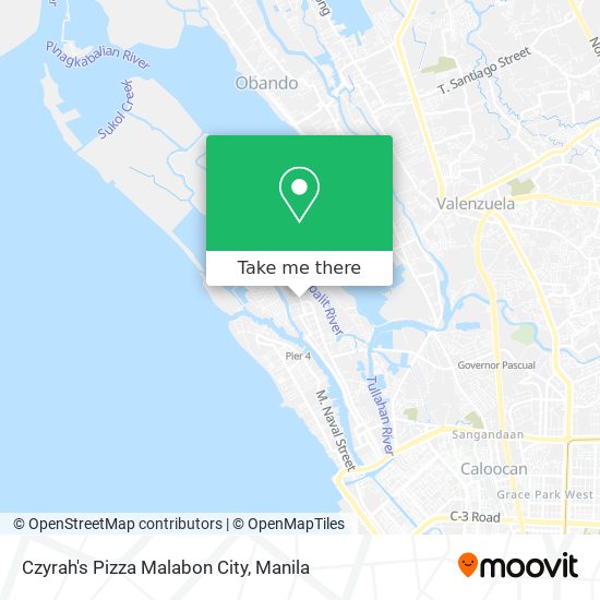 Czyrah's Pizza Malabon City map