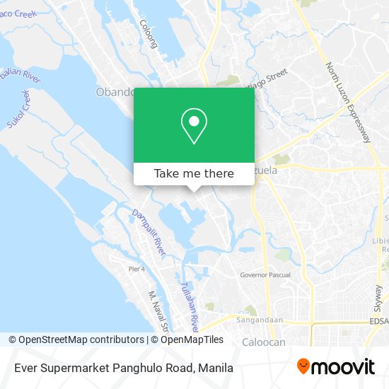 Ever Supermarket Panghulo Road map