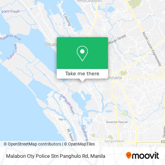 Malabon Cty Police Stn Panghulo Rd map