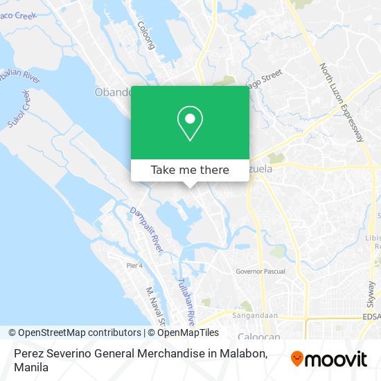 Perez Severino General Merchandise in Malabon map