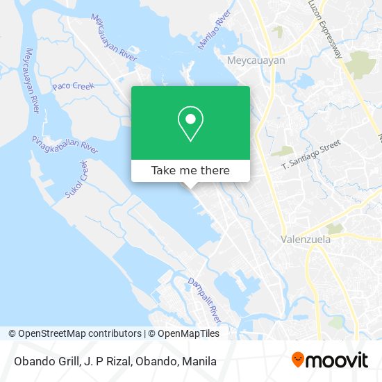 Obando Grill, J. P Rizal, Obando map