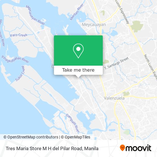 Tres Maria Store M H del Pilar Road map