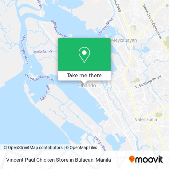 Vincent Paul Chicken Store in Bulacan map