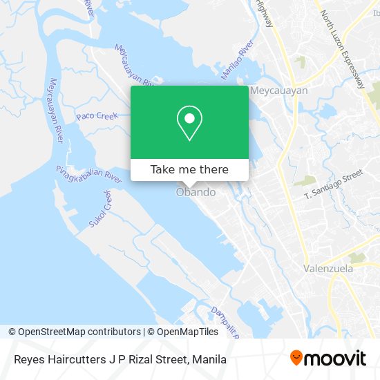 Reyes Haircutters J P Rizal Street map