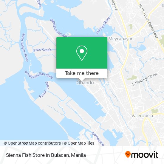 Sienna Fish Store in Bulacan map