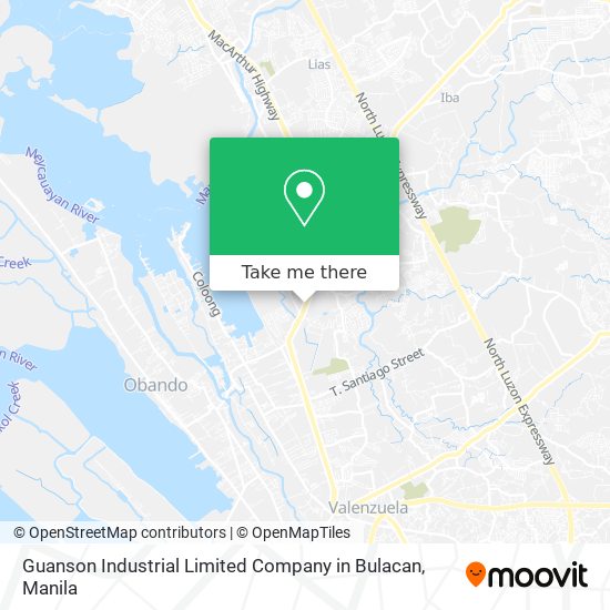 Guanson Industrial Limited Company in Bulacan map