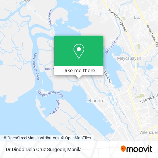 Dr Dindo Dela Cruz Surgeon map