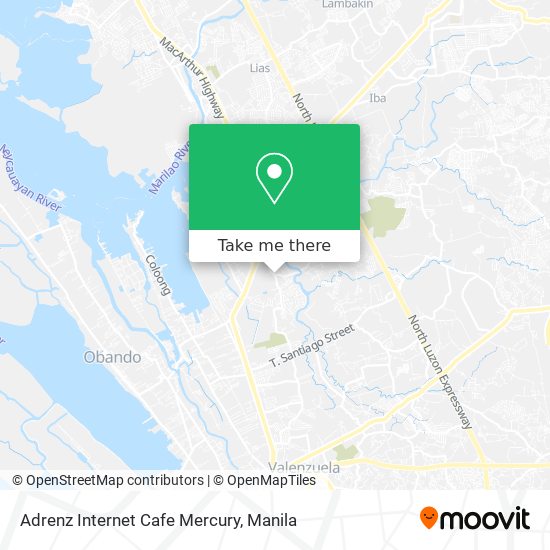 Adrenz Internet Cafe Mercury map