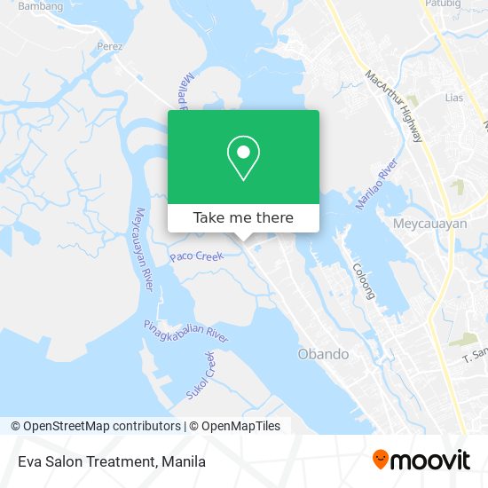 Eva Salon Treatment map