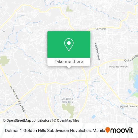 Dolmar 1 Golden Hills Subdivision Novaliches map