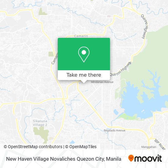 New Haven Village Novaliches Quezon City map