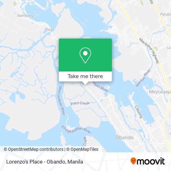 Lorenzo's Place - Obando map