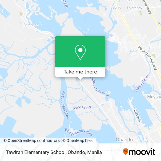 Tawiran Elementary School, Obando map