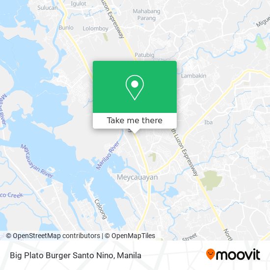 Big Plato Burger Santo Nino map