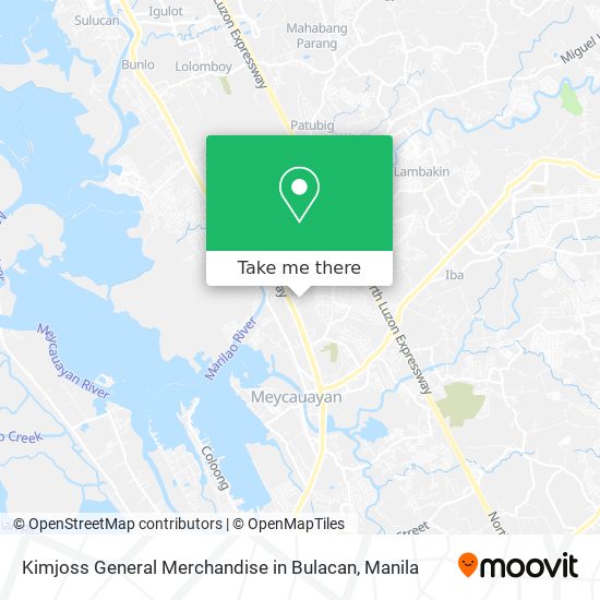 Kimjoss General Merchandise in Bulacan map