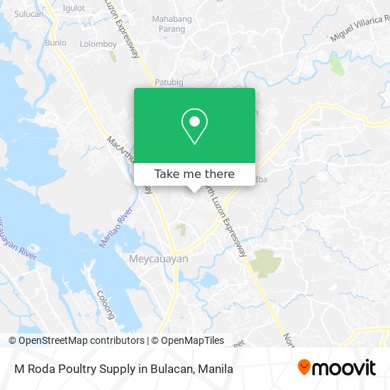 M Roda Poultry Supply in Bulacan map