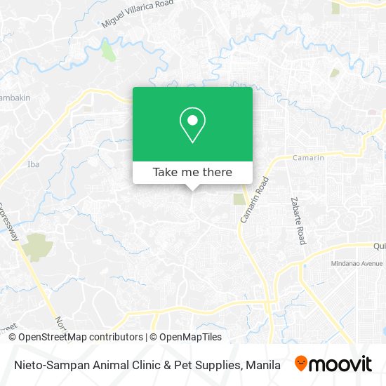 Nieto-Sampan Animal Clinic & Pet Supplies map