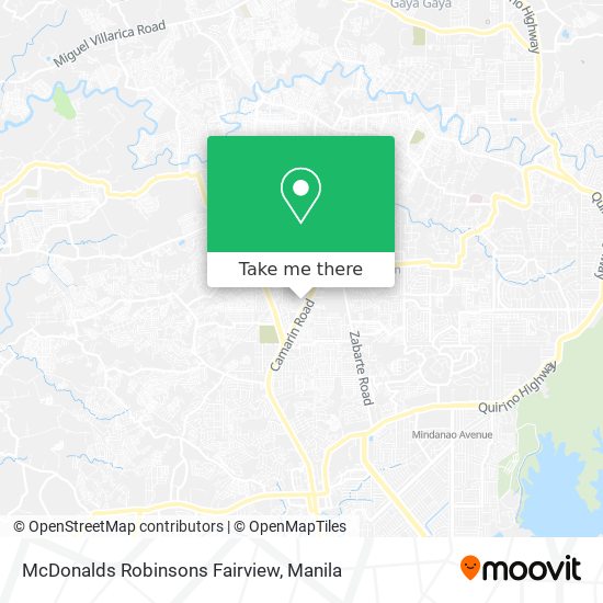 McDonalds Robinsons Fairview map