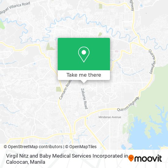 Virgil Nitz and Baby Medical Services Incorporated in Caloocan map