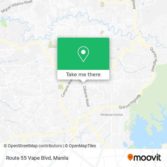 Route 55 Vape Blvd map