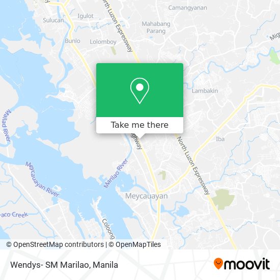 Wendys- SM Marilao map