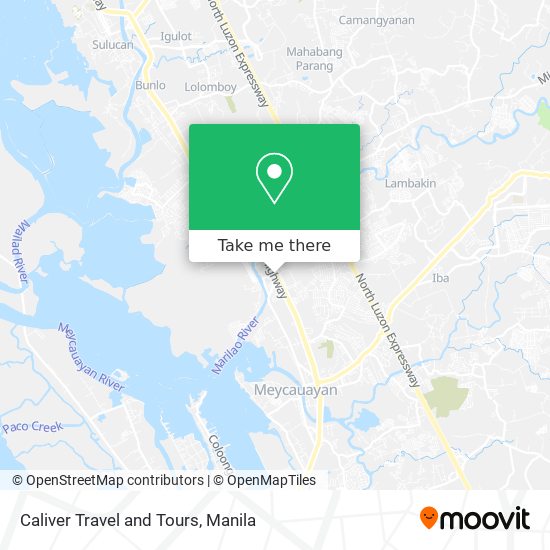 Caliver Travel and Tours map