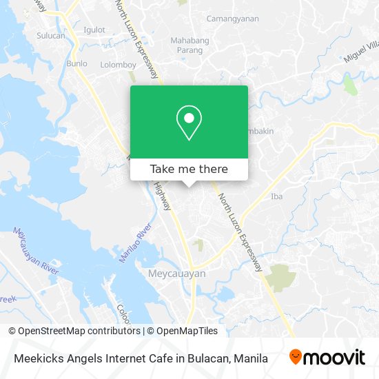Meekicks Angels Internet Cafe in Bulacan map