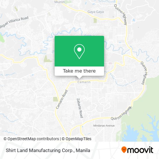 Shirt Land Manufacturing Corp. map