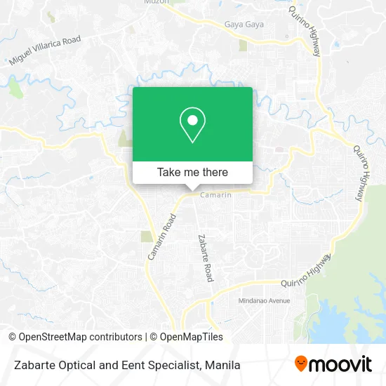 Zabarte Optical and Eent Specialist map