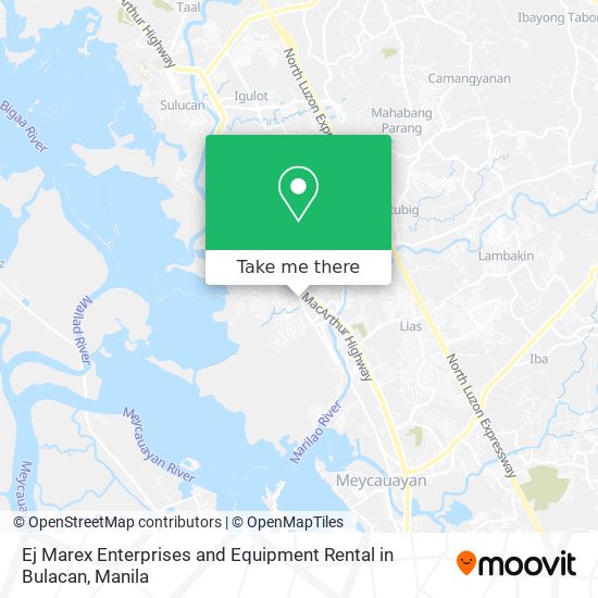 Ej Marex Enterprises and Equipment Rental in Bulacan map