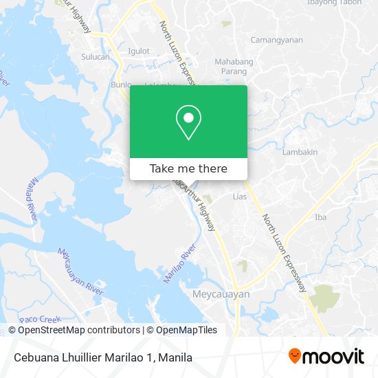 Cebuana Lhuillier Marilao 1 map