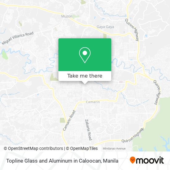 Topline Glass and Aluminum in Caloocan map