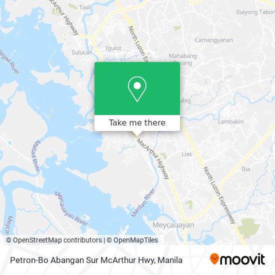 Petron-Bo Abangan Sur McArthur Hwy map