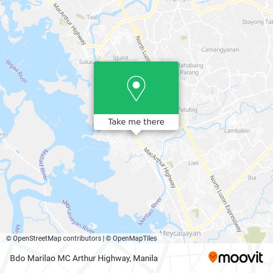 Bdo Marilao MC Arthur Highway map