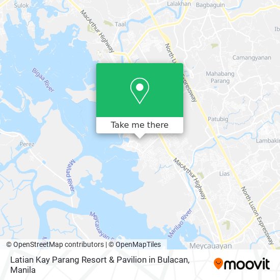 Latian Kay Parang Resort & Pavilion in Bulacan map