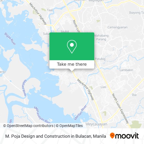 M. Poja Design and Construction in Bulacan map