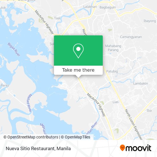 Nueva Sitio Restaurant map