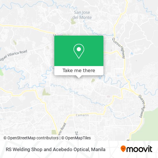 RS Welding Shop and Acebedo Optical map