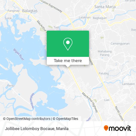 Jollibee Lolomboy Bocaue map