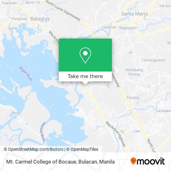 Mt. Carmel College of Bocaue, Bulacan map