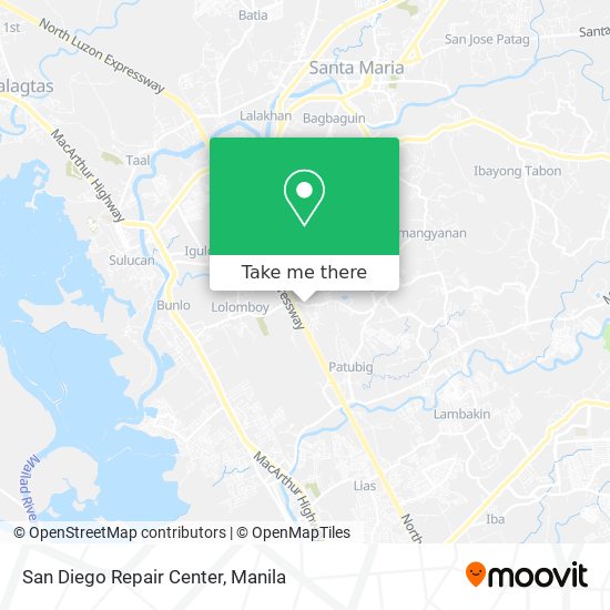 San Diego Repair Center map