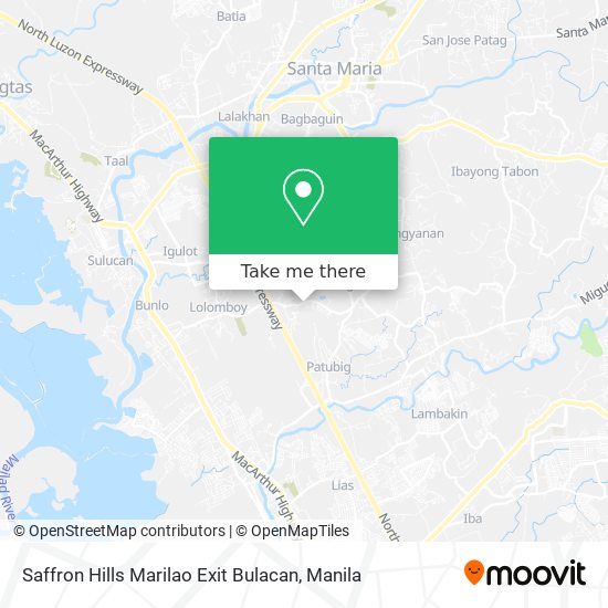 Saffron Hills Marilao Exit Bulacan map