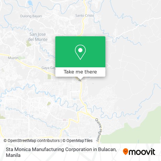 Sta Monica Manufacturing Corporation in Bulacan map