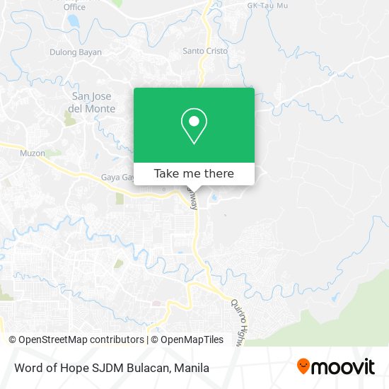 Word of Hope SJDM Bulacan map